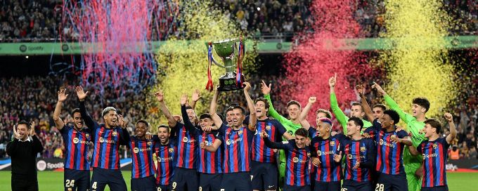 LaLiga champs Barcelona lift trophy but Real Sociedad grab a needed result in Champions League race