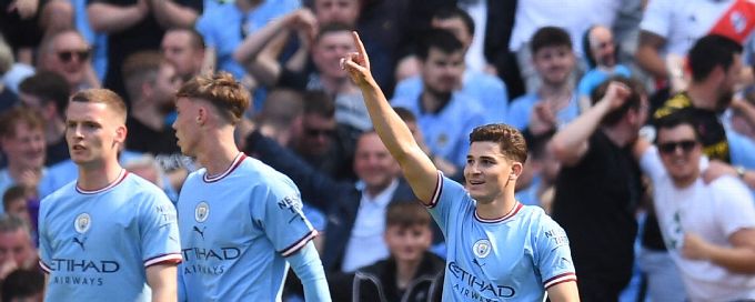 Man City celebrate their fifth Premier League title in six seasons with win vs. Chelsea