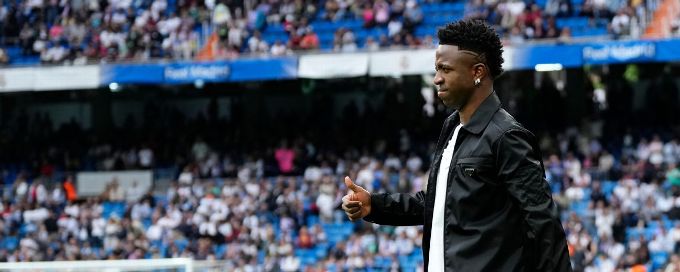 Show of support for Vinicius from Real Madrid players and fans alike in win over Rayo