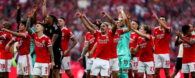 Benfica win record 38th Portuguese league title after edging out Porto on final day