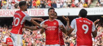 Xhaka takes bow with brace in Arsenal rout
