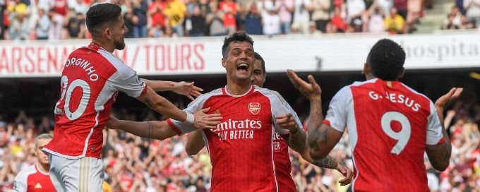 Granit Xhaka bows out with brace as Arsenal blast Wolves