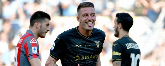 Milinkovic-Savic double sends Lazio back up to second