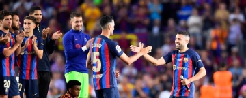 Alba, Busquets bid tearful farewell to Camp Nou
