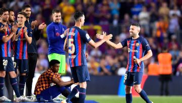 Barcelona legends Alba, Busquets bid emotional farewell to Camp Nou