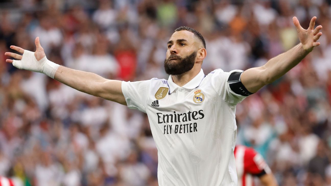 Karim Benzema scored from a penalty kick in Madrid’s farewell