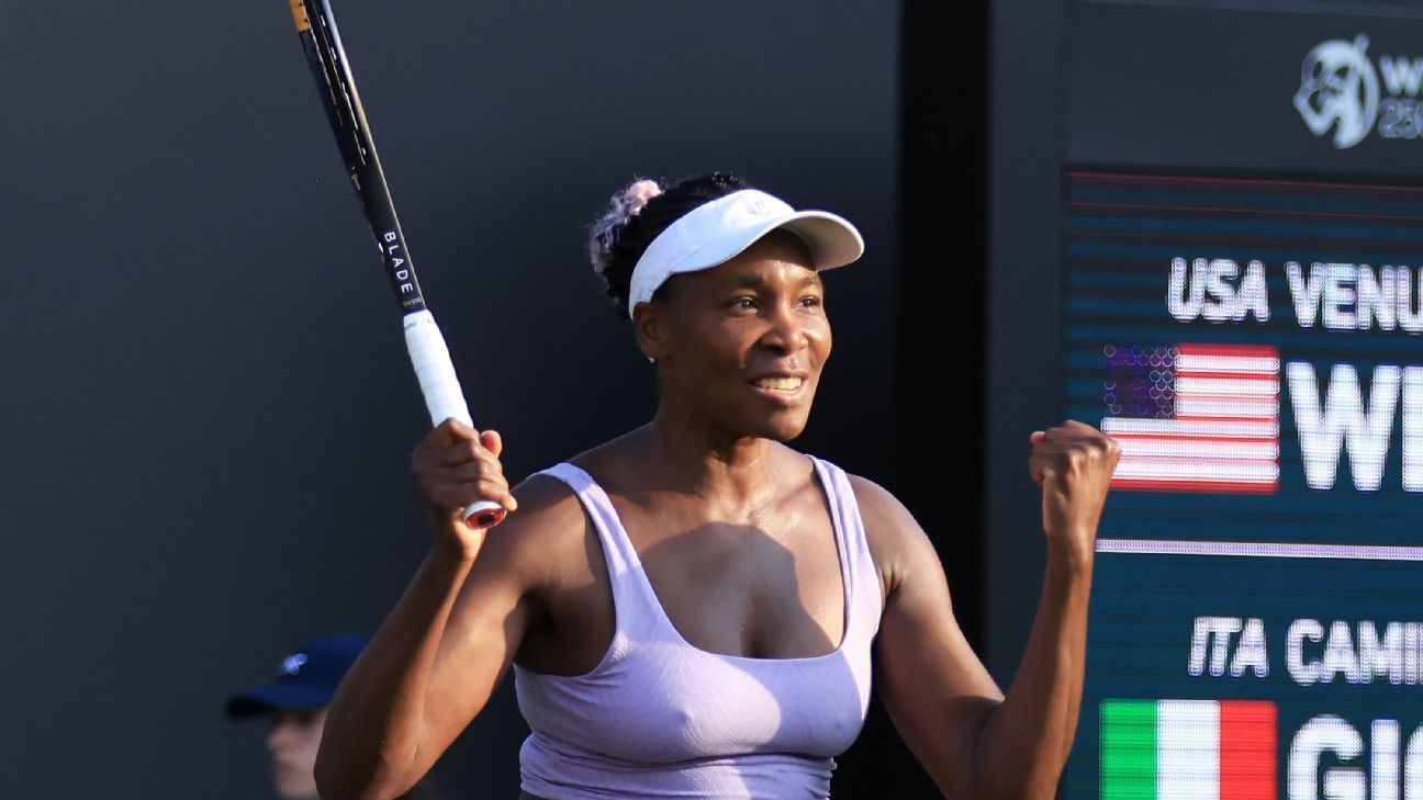 Venus Williams remporte une victoire bouleversée lors de l’ouverture de la Birmingham Classic