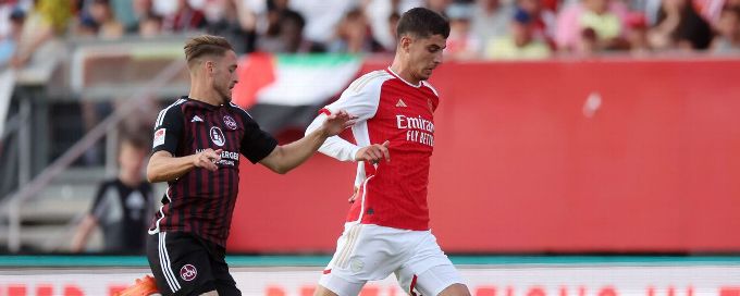 Saka scores but Arsenal held to draw by Nurnberg in opening preseason clash