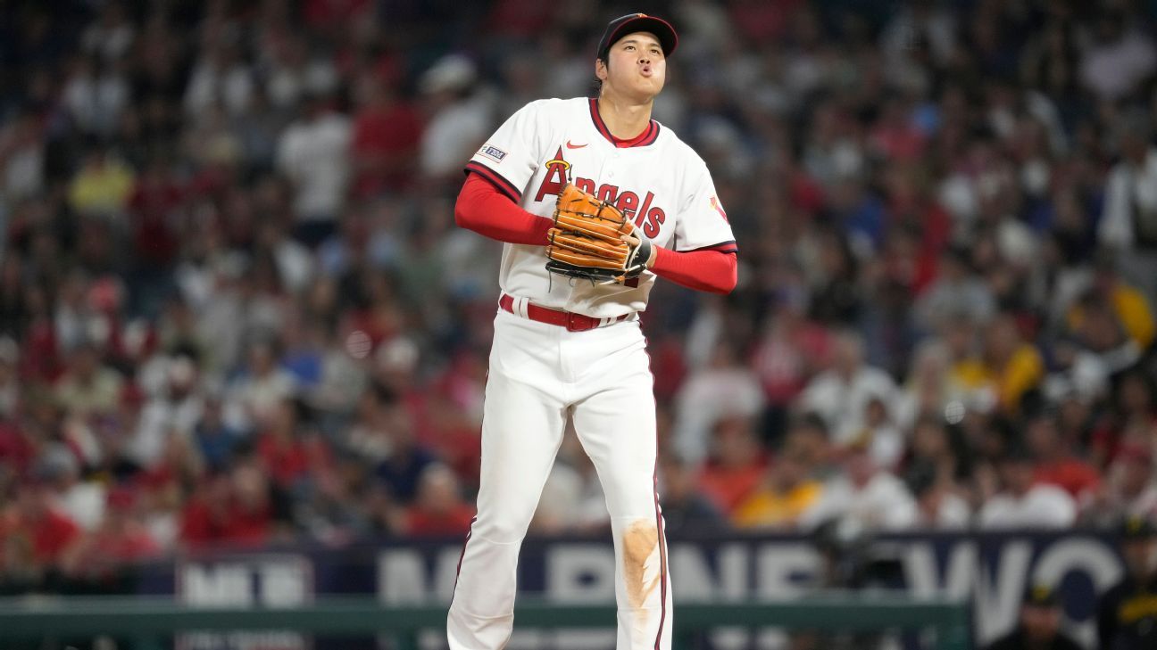 Ohtani rocked for 4 HRs, still gets win vs. Pirates