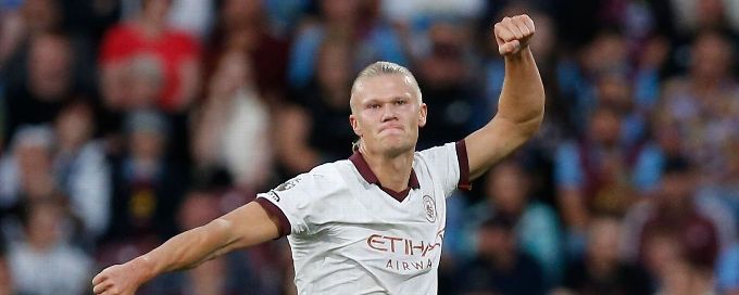 Haaland double fires Man City to opening win over Burnley