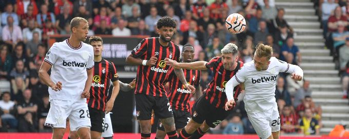 Solanke earns Bournemouth point at home to West Ham