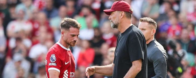 Liverpool boss Klopp unhappy with Mac Allister red card