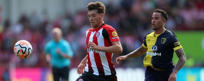 Late Mbeumo goal earns Brentford 2-2 home draw with Bournemouth