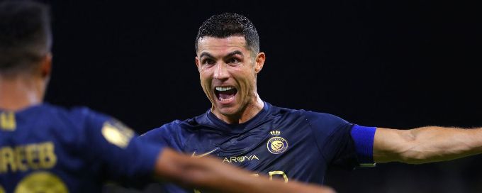 Cristiano Ronaldo celebrates 850th career goal in Al Nassr win