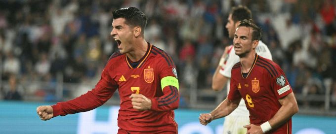 Morata scores hat-trick as Spain thrash Georgia 7-1
