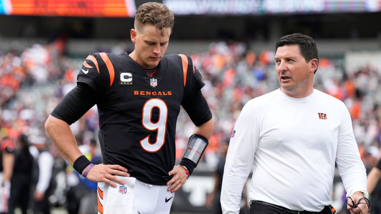<div>Bengals: 'Hard to say' if Burrow can play Week 3</div><div class='code-block code-block-8' style='margin: 20px auto; margin-top: 0px; text-align: center; clear: both;'>
<!-- GPT AdSlot 4 for Ad unit 'zerowicketARTICLE-POS3' ### Size: [[728,90],[320,50]] -->
<div id='div-gpt-ad-ArticlePOS3'>
  <script>
    googletag.cmd.push(function() { googletag.display('div-gpt-ad-ArticlePOS3'); });
  </script>
</div>
<!-- End AdSlot 4 -->
</div>
