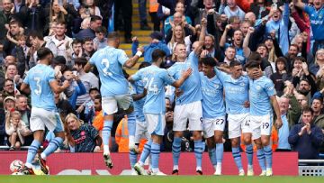 Man City ease past Forest, stay perfect despite Rodri red card