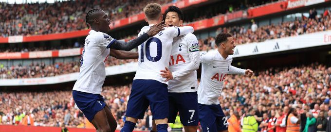 Son double helps Tottenham rally to draw with rivals Arsenal