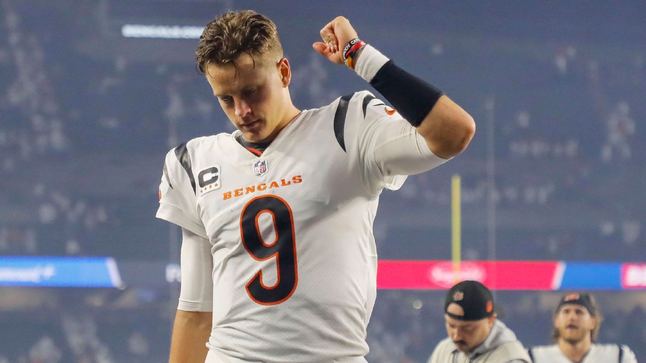 Joe Burrow plays through a calf injury, leading Bengals to first win