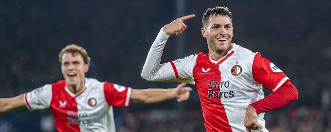 Gimenez nets two in Feyenoord Champions League win over Lazio