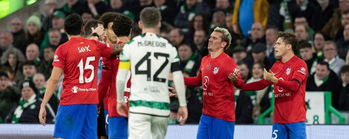 Celtic can't hold off 10-man Atletico in thrilling draw