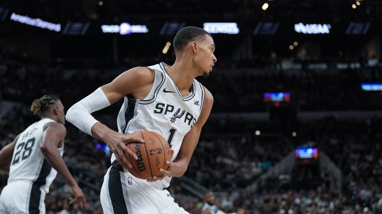 Victor Wimpanyama finished with 15 points in his debut loss for the Spurs