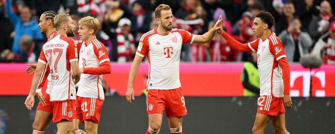 Kane nets from inside own half as Bayern cruise to 8-0 rout