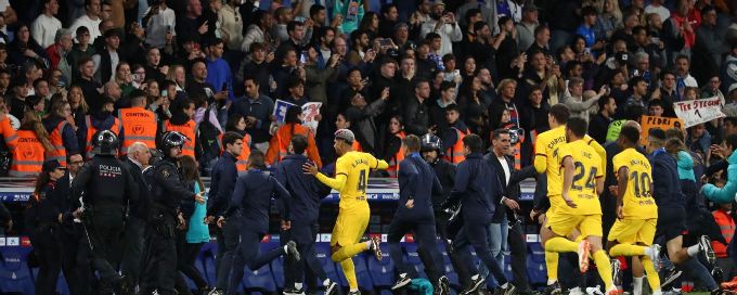 Six arrested for pitch invasion after Espanyol-Barça match