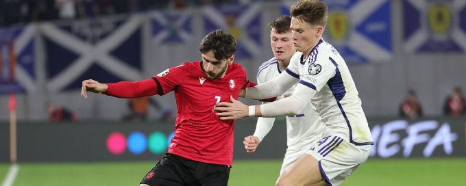Late goal rescues draw for Scotland in Georgia