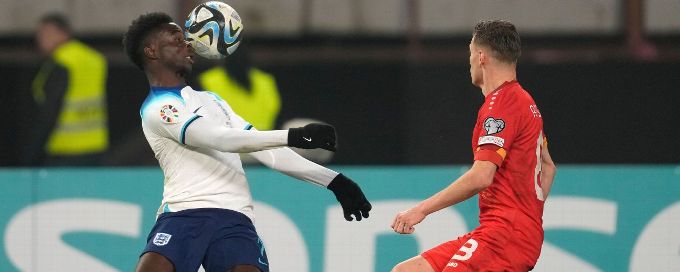 England end unbeaten Euro qualifying with North Macedonia draw