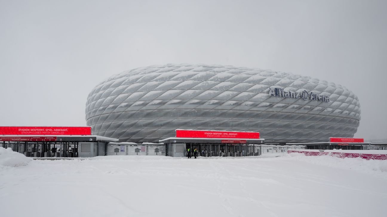 Bayern-Union Berlin game postponed due to snow