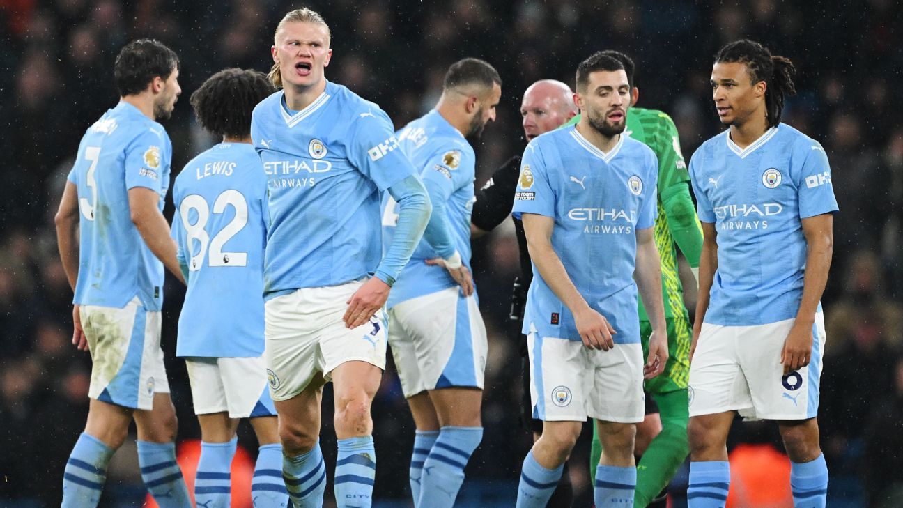 Man City’s defensive woes on display after winless run continues with Spurs draw