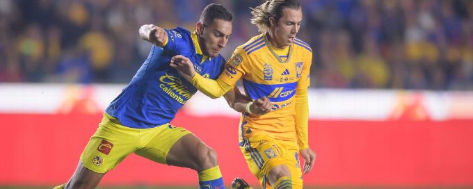Herrera goal earns Tigres draw against America in Liga MX final first leg