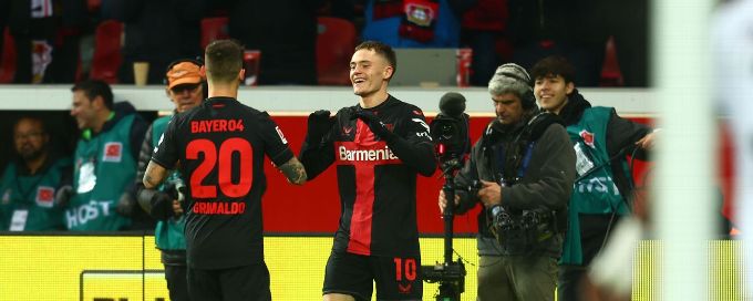 Leverkusen ease past Frankfurt 3-0 to open up seven-point lead