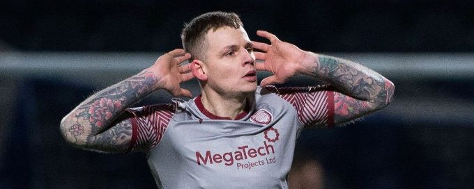 Substitute Arbroath goalkeeper comes on, scores 35-yard screamer