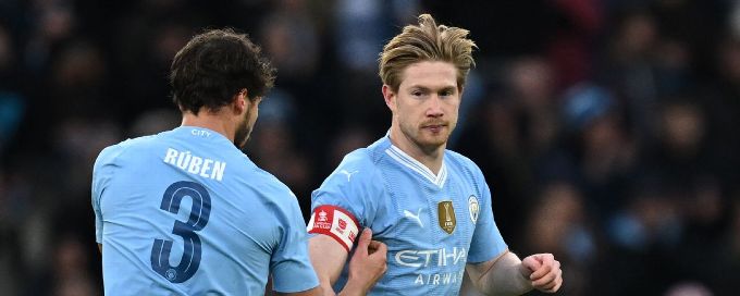 De Bruyne returns as Man City rout Huddersfield in FA Cup