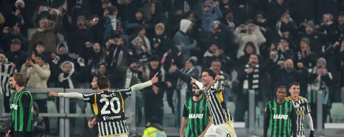 Superb Vlahovic double fires Juventus to win over Sassuolo