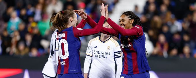 Barcelona thrash Real Madrid in Supercopa Femenina semifinal