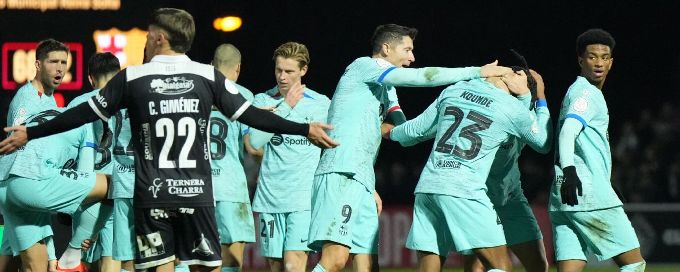 Barcelona rally to beat 3rd-tier Unionistas de Salamanca in Copa del Rey