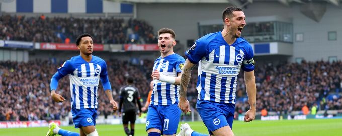 Brighton snap winless streak with 4-1 victory over Palace
