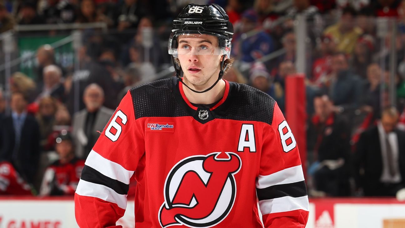 Devils' Hughes ruled out vs. Leafs with injury