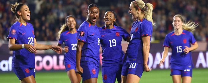 Shaw scores twice as USWNT down Argentina 4-0 in Gold Cup