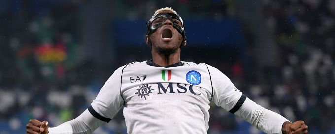 Osimhen nets hat trick as Napoli thrash Sassuolo 6-1