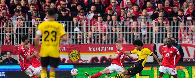 Dortmund battle past Union 2-0 to hold on to fourth place