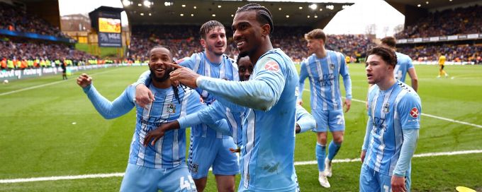 Late comeback sees Coventry stun Wolves to reach FA Cup semis