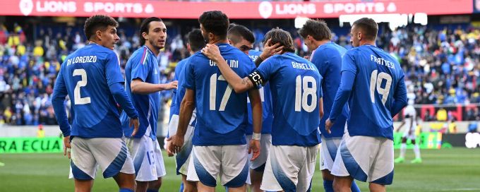 Italy beat Ecuador with goals from Pellegrini, Barella