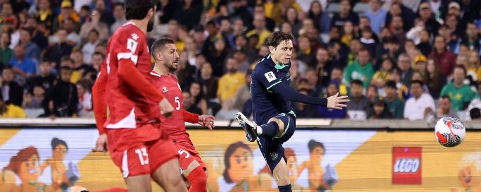 Goodwin brace against Lebanon edges Australia closer to World Cup