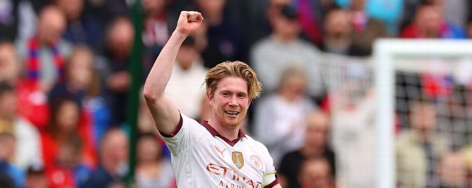 De Bruyne double leads City to emphatic win at Palace