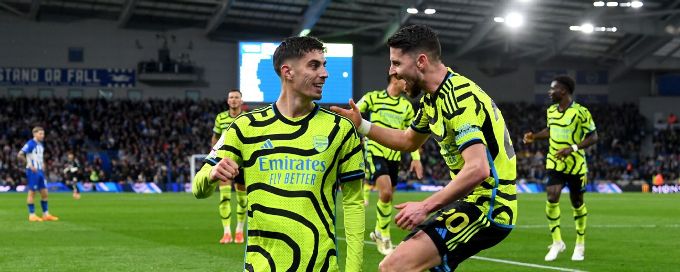 Arsenal ease past Brighton to return to top of Premier League