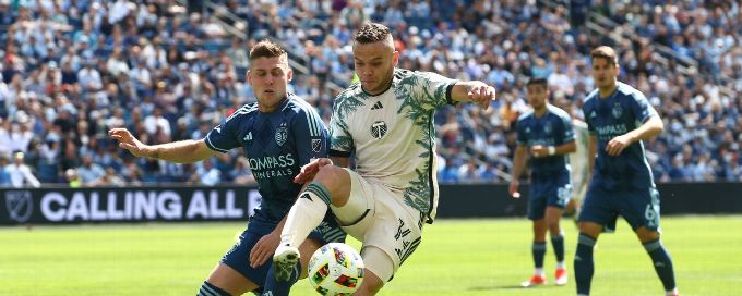 Timbers erase three-goal deficit to tie Sporting KC